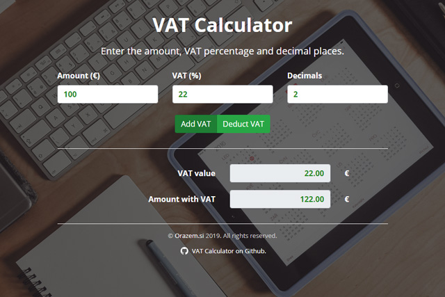 VAT calculator